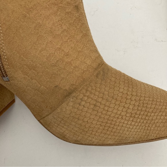 Free People Nicola Chunky Block Heel Suede Ankle Boots Size 41 - Picture 14 of 16